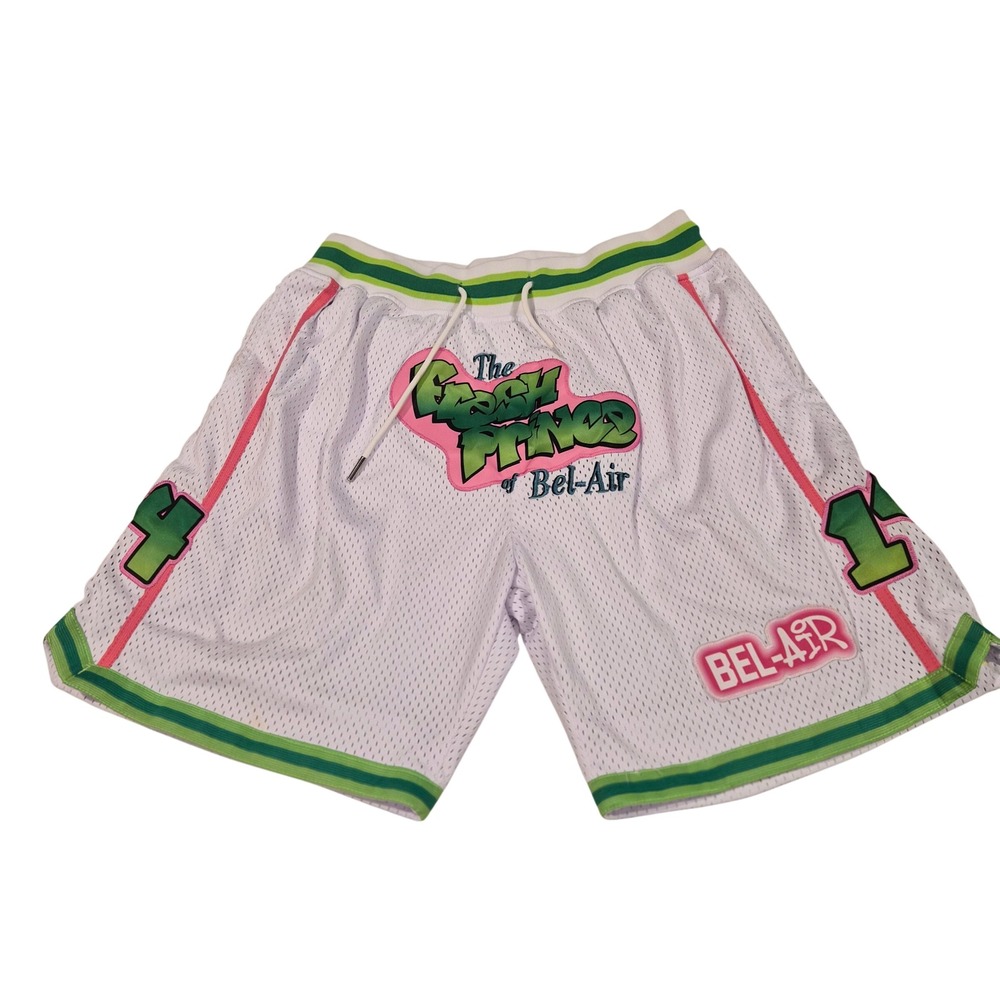 Headgear Classics Fresh Prince of Bel-Air Mesh Basketball Shorts White Mens M
